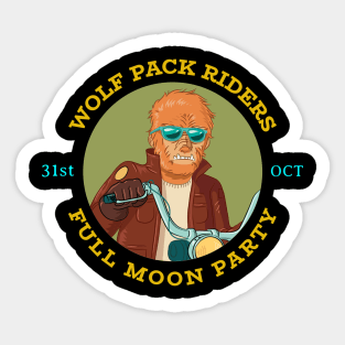 Wolf Pack Riders – Full Moon Party Sticker